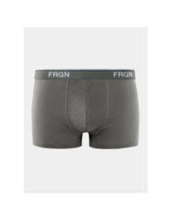 Pack de 3 boxers en coton noir gris et kaki homme - Freegun
