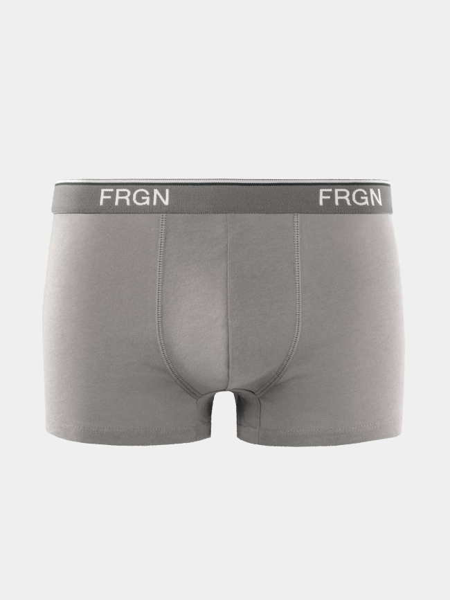 Pack de 3 boxers en coton noir gris et kaki homme - Freegun