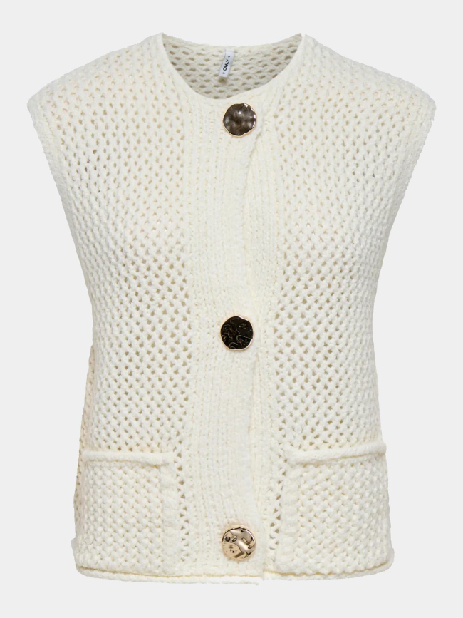 Gilet sans manche solene blanc femme - Only