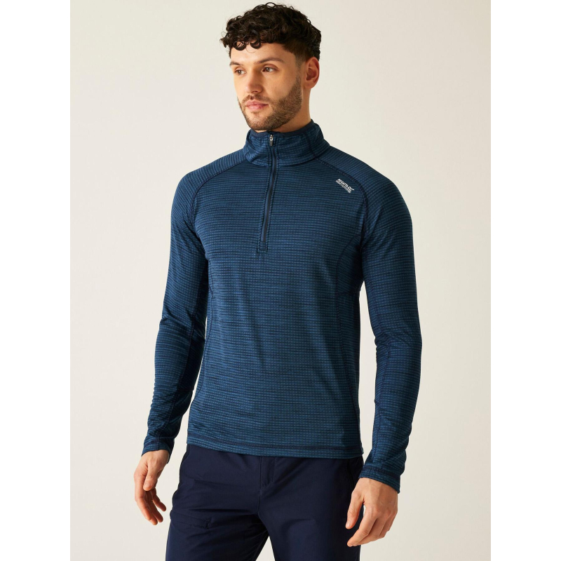 Sweat polaire quadrillé à demi zip yonder II bleu marine homme - Regatta