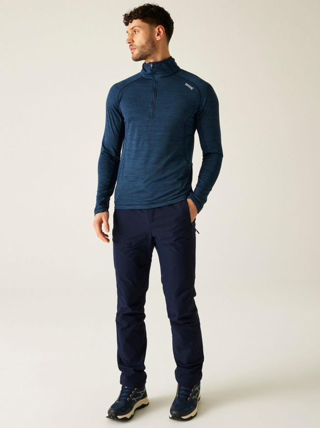 Sweat polaire quadrillé à demi zip yonder II bleu marine homme - Regatta