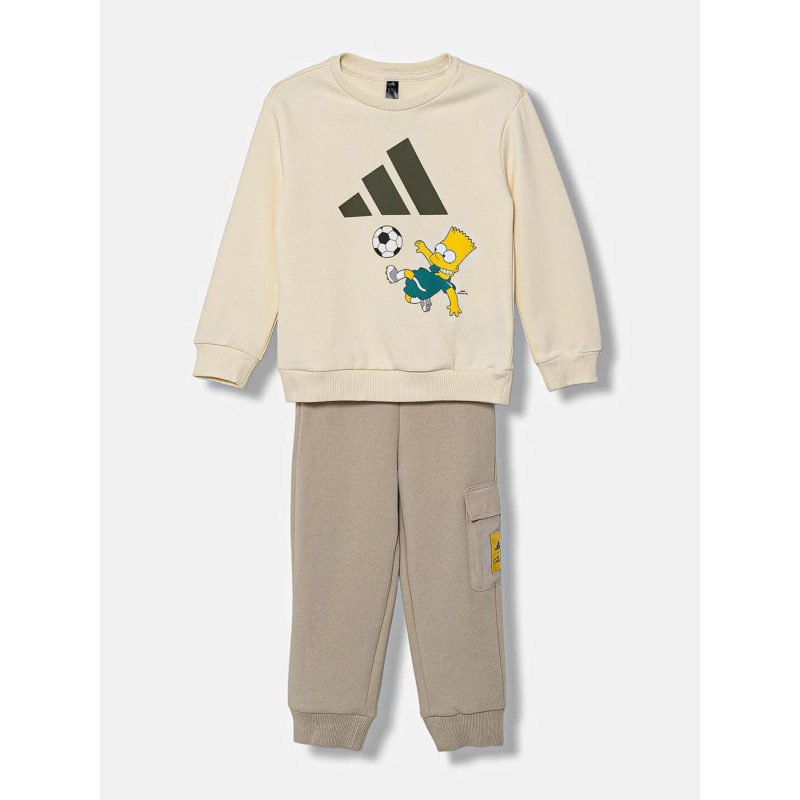 Ensemble sweat et jogging bart simpson beige bébé - Adidas