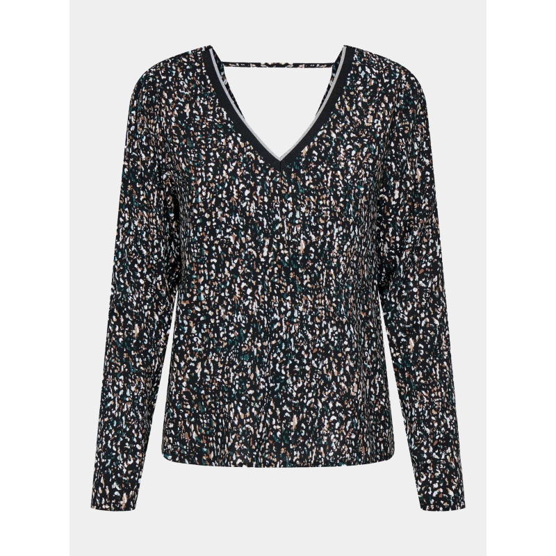 Blouse imprimée claude noir marron femme - Only