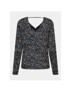 Blouse imprimée claude noir marron femme - Only