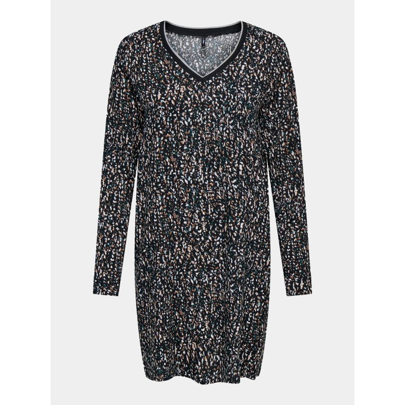 Robe courte claude life noir marron femme - Only