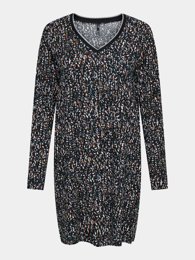 Robe courte claude life noir marron femme - Only