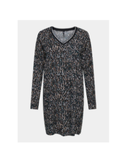 Robe courte claude life noir marron femme - Only