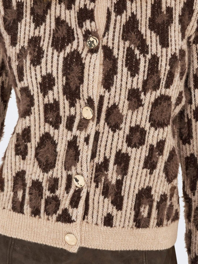 Gilet cardigan sybille marron femme - Only