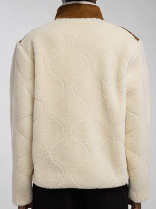 Blouson sherpa zippé b-shyra beige et marron femme - Teddy Smith