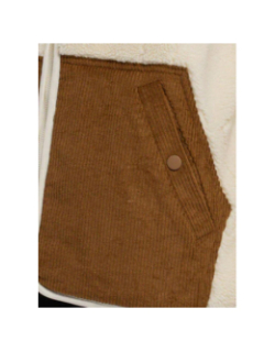 Blouson sherpa zippé b-shyra beige et marron femme - Teddy Smith