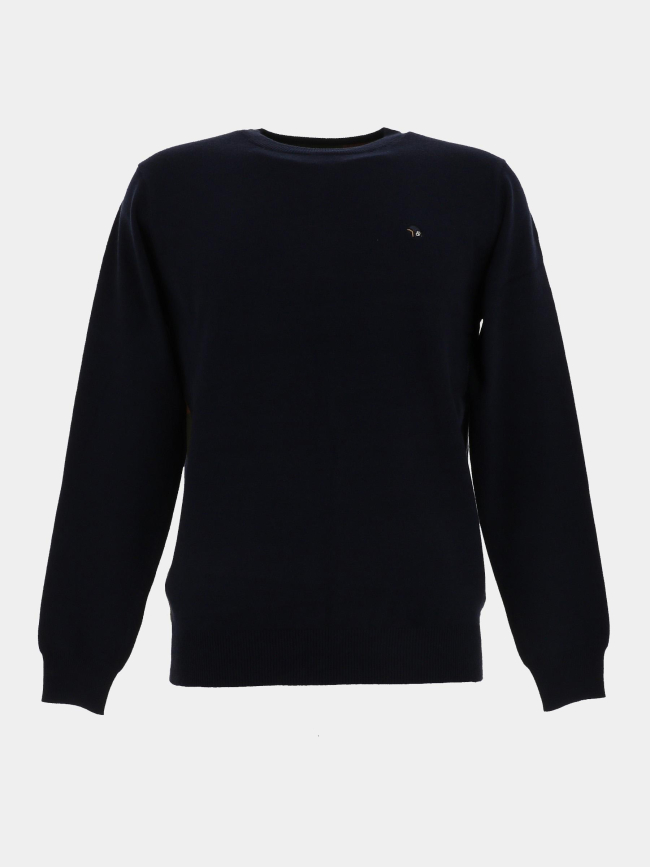 Pull col rond fazaron bleu marine homme - Benson & Cherry