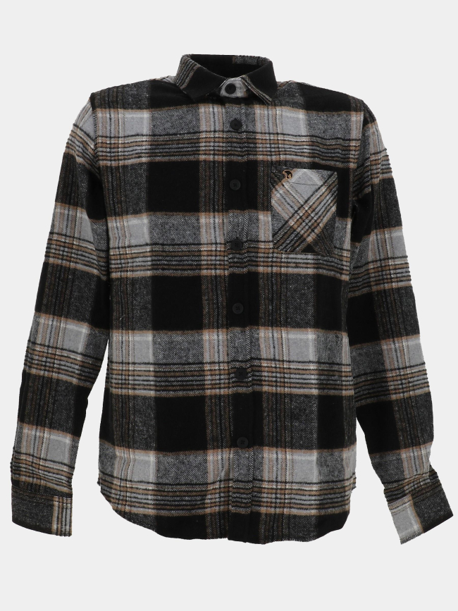 Chemise à carreaux lasquare noir homme - Benson & Cherry