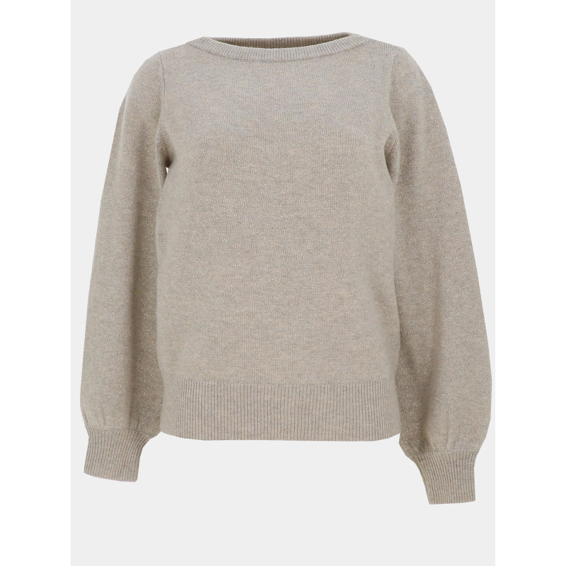 Pull pailleté rue beige femme - Jdy