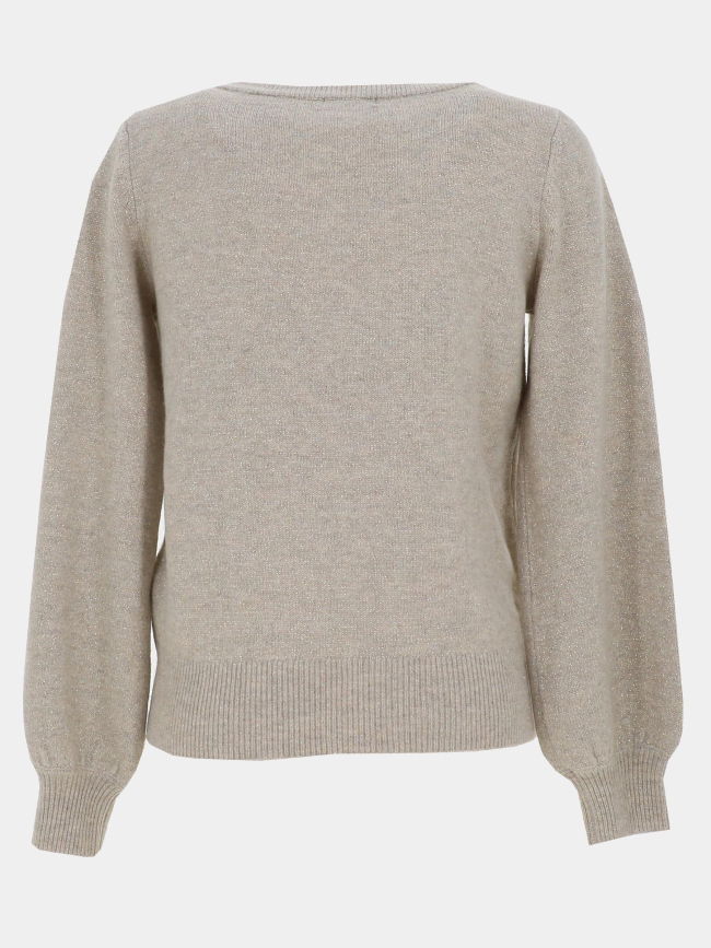 Pull pailleté rue beige femme - Jdy