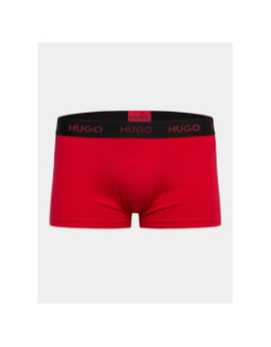 Pack de 3 boxers en coton stretch noir et rouge homme - Hugo