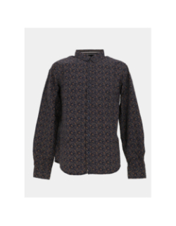 Chemise popeline all over bleu marine homme - Rms 26