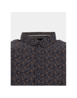 Chemise popeline all over bleu marine homme - Rms 26