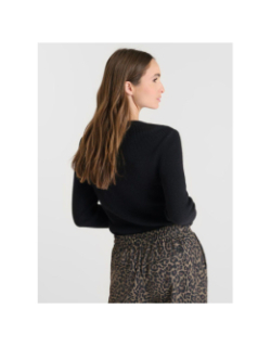 Pull côtelé stefy noir femme - Le Temps Des Cerises