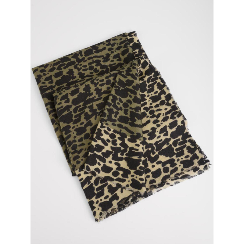 Echarpe léopard marta noir femme - Le Temps Des Cerises