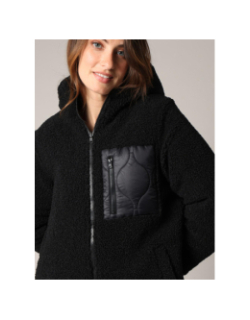 Doudoune réversible sherpa edwina noir femme - Deeluxe