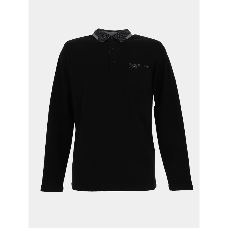 Polo manches longues gabana noir homme - Benson & Cherry