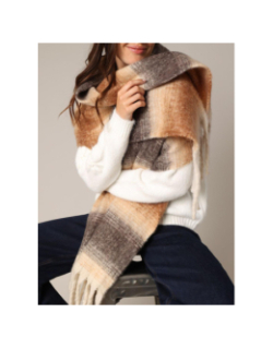 Echarpe elsana camel femme - Deeluxe
