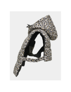 Capuche zippée réversible léopard noir femme - Only
