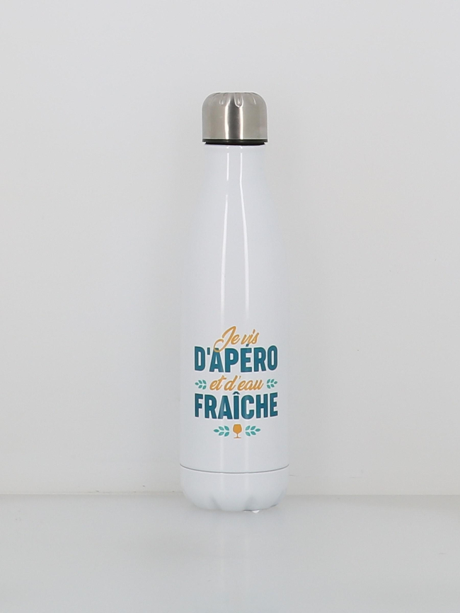 Gourde isotherme je vis d'apéro 500ml blanc - Stc