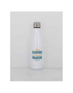 Gourde isotherme je vis d'apéro 500ml blanc - Stc