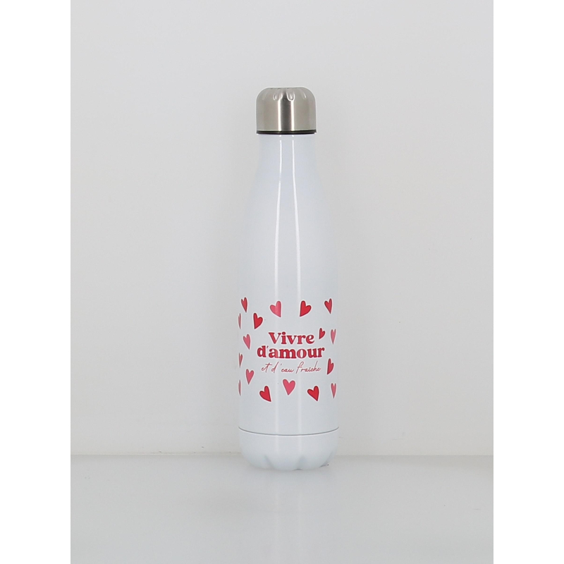 Gourde isotherme saint valentin 500ml blanc - Stc