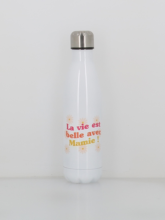Gourde isotherme la vie est belle avec mamie 500ml blanc - Stc