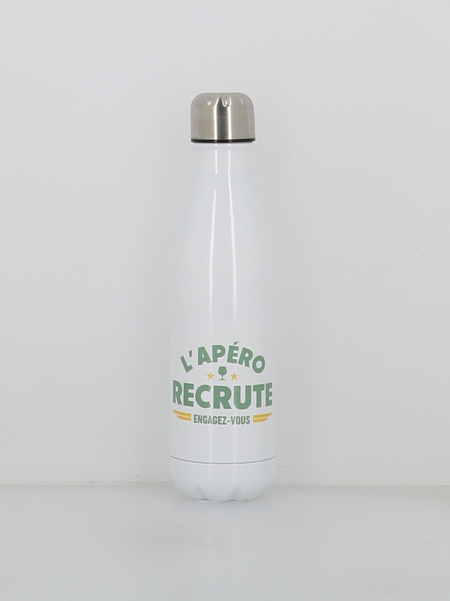 Gourde isotherme l'apéro recrute 500ml blanc - Stc