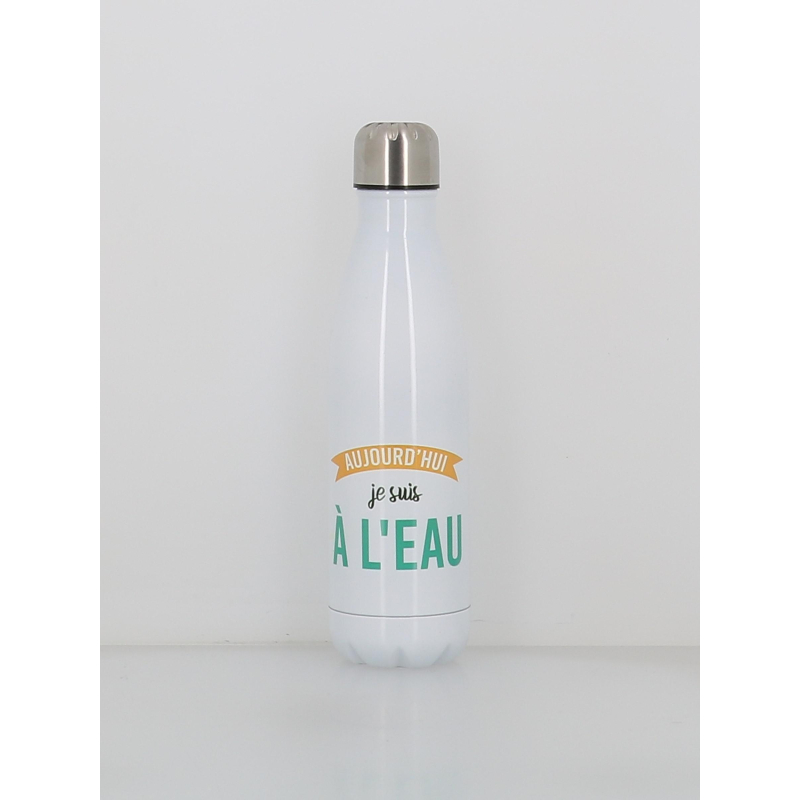 Gourde isotherme je suis à l'eau 500ml blanc - Stc