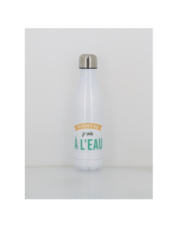 Gourde isotherme je suis à l'eau 500ml blanc - Stc