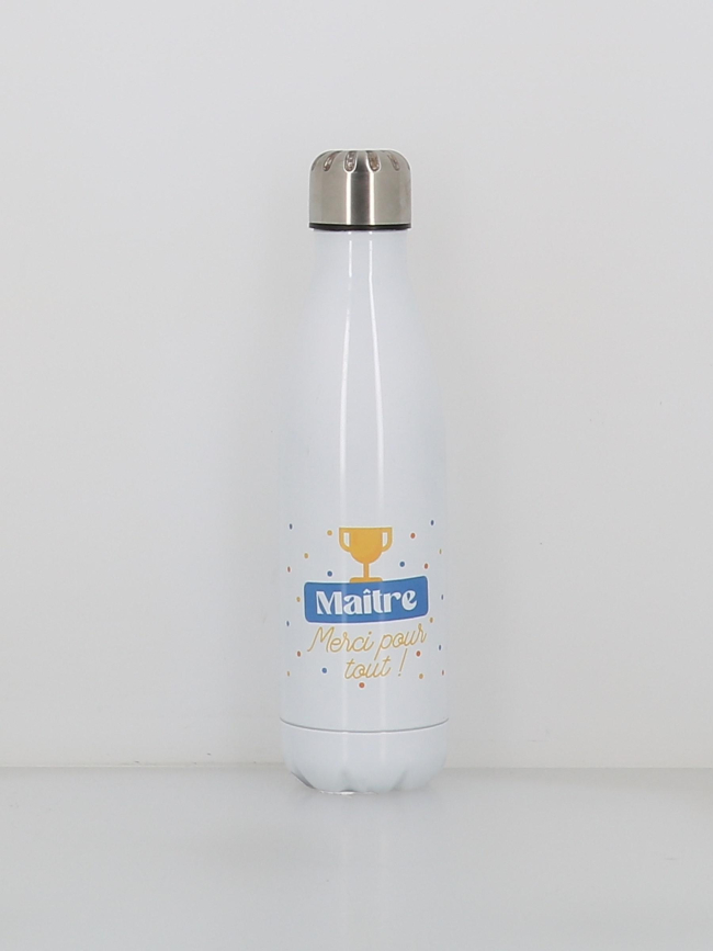 Gourde isotherme maitre merci 500ml blanc - Stc