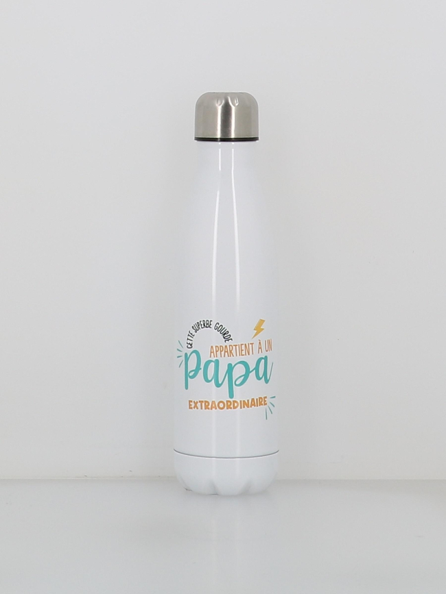 Gourde isotherme papa extraordinaire 500ml blanc - Stc