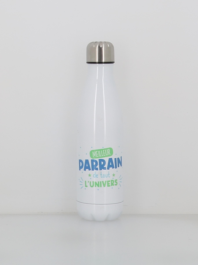Gourde isotherme meilleur parrain 500ml blanc - Stc