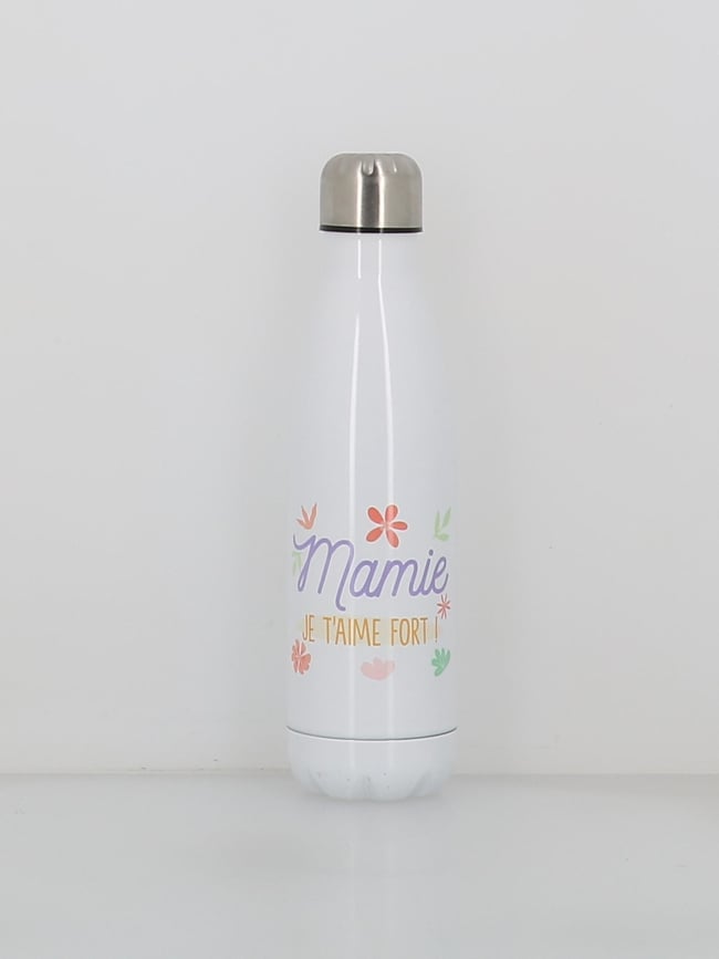 Gourde isotherme mamie je t'aime 500ml blanc - Stc