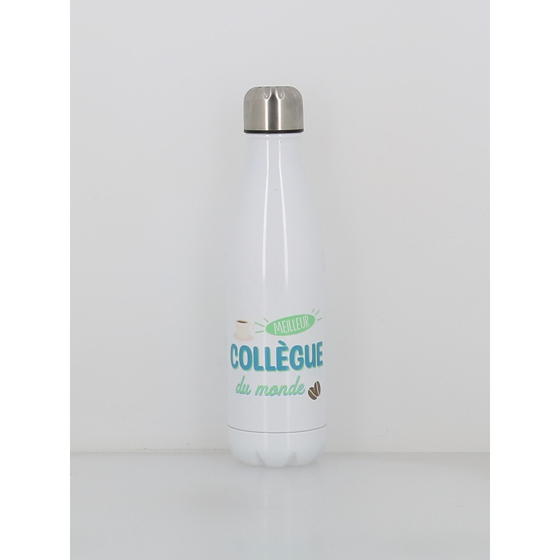 Gourde isotherme meilleur collègue 500ml blanc - Stc