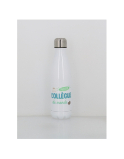 Gourde isotherme meilleur collègue 500ml blanc - Stc
