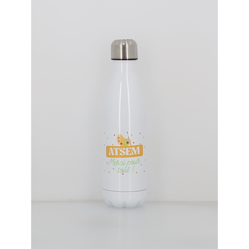 Gourde isotherme atsem merci 500ml blanc - Stc
