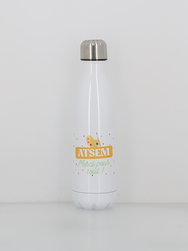 Gourde isotherme atsem merci 500ml blanc - Stc