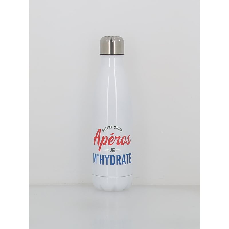 Gourde isotherme entre deux apéros 500ml blanc - Stc