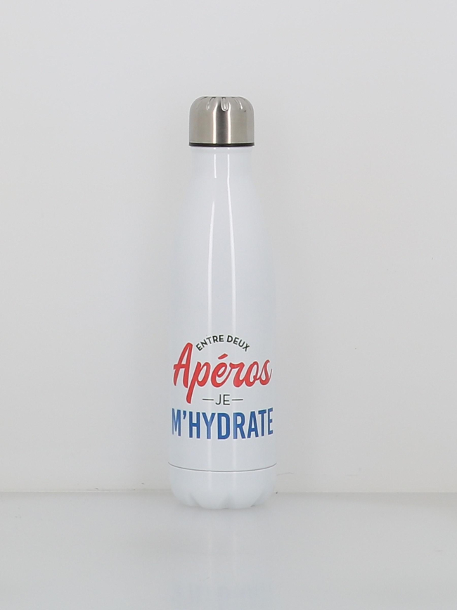 Gourde isotherme entre deux apéros 500ml blanc - Stc