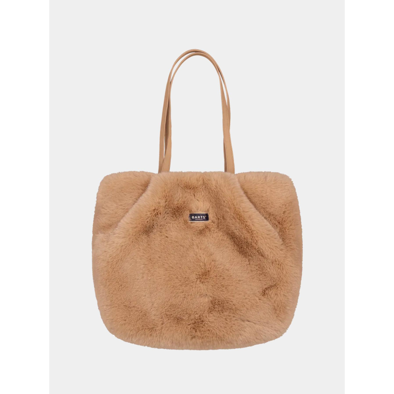 Sac tote bag en fausse fourrure djupa marron femme - Barts