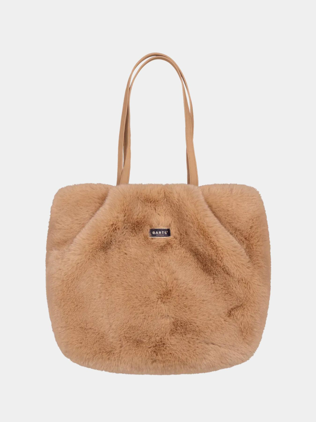 Sac tote bag en fausse fourrure djupa marron femme - Barts