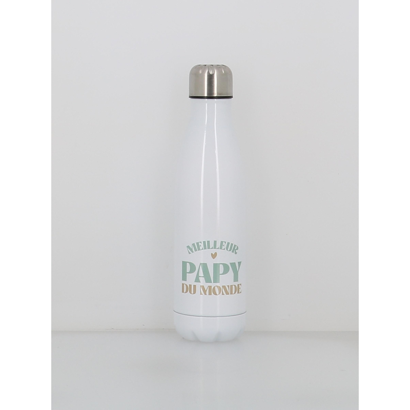 Gourde isotherme meilleur papi 500ml blanc - Stc