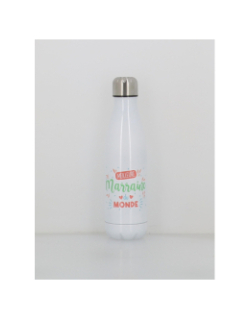 Gourde isotherme meilleur marraine 500ml blanc - Stc