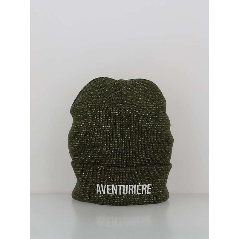 Bonnet pailleté aventurière kaki femme - Stc