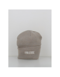 Bonnet pailleté frileuse gris femme - Stc